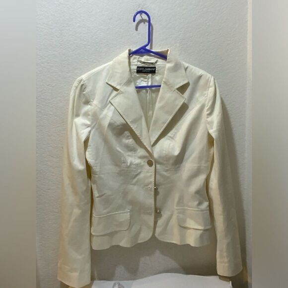 Dolce & Gabbana blazer w silver button details fully lined size 46 - Picture 1 of 11